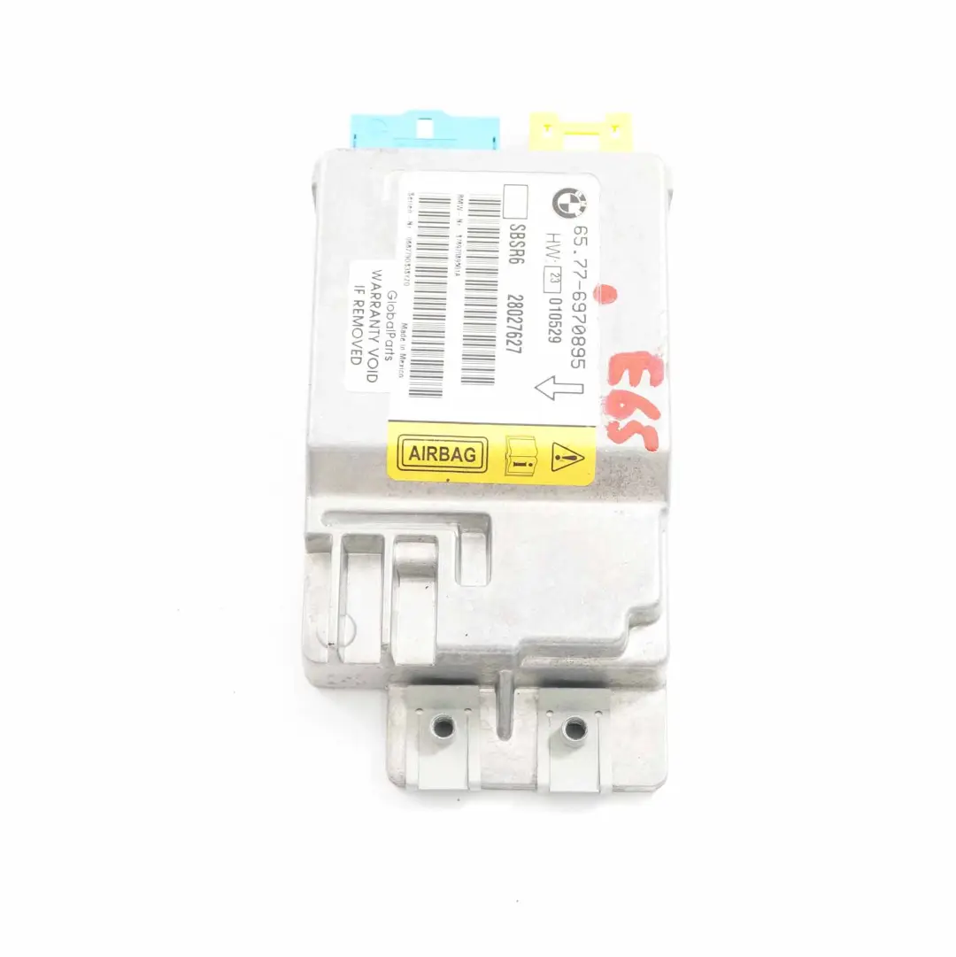BMW E65 E66 Sensor Colisión Módulo Aire Lado Conductor Pilar B Derecho - SKU 6970895 - Número de pieza 6970895
