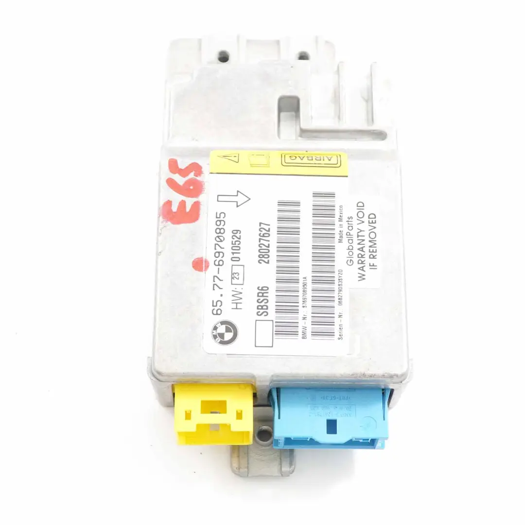 BMW E65 E66 Sensor Colisión Módulo Aire Lado Conductor Pilar B Derecho - SKU 6970895 - Número de pieza 6970895