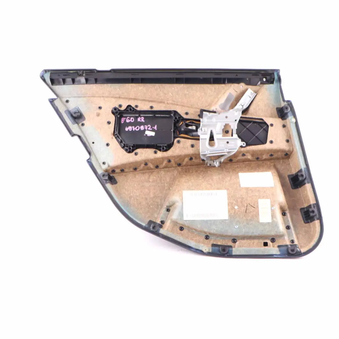 Door Card BMW E60 E61 LCI Rear Right O/S Door Trim Panel Cloth Anthracite to with Part number 6970972 Door Card BMW E60 E61 LCI Rear Right O/S Door Trim Panel Cloth Anthracite - SKU 6970972-1 - Part number 6970972