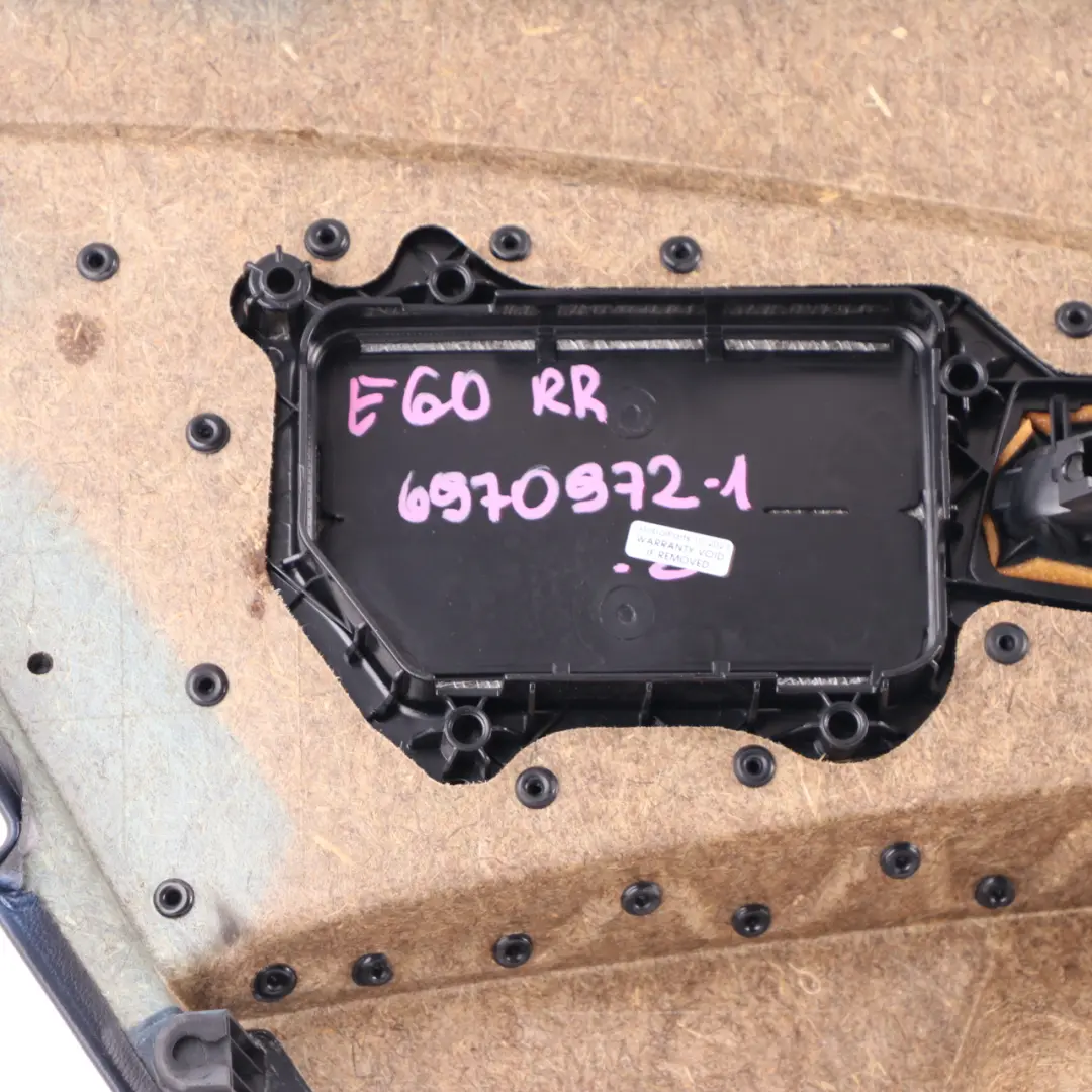 Door Card BMW E60 E61 LCI Rear Right O/S Door Trim Panel Cloth Anthracite to with Part number 6970972 Door Card BMW E60 E61 LCI Rear Right O/S Door Trim Panel Cloth Anthracite - SKU 6970972-1 - Part number 6970972