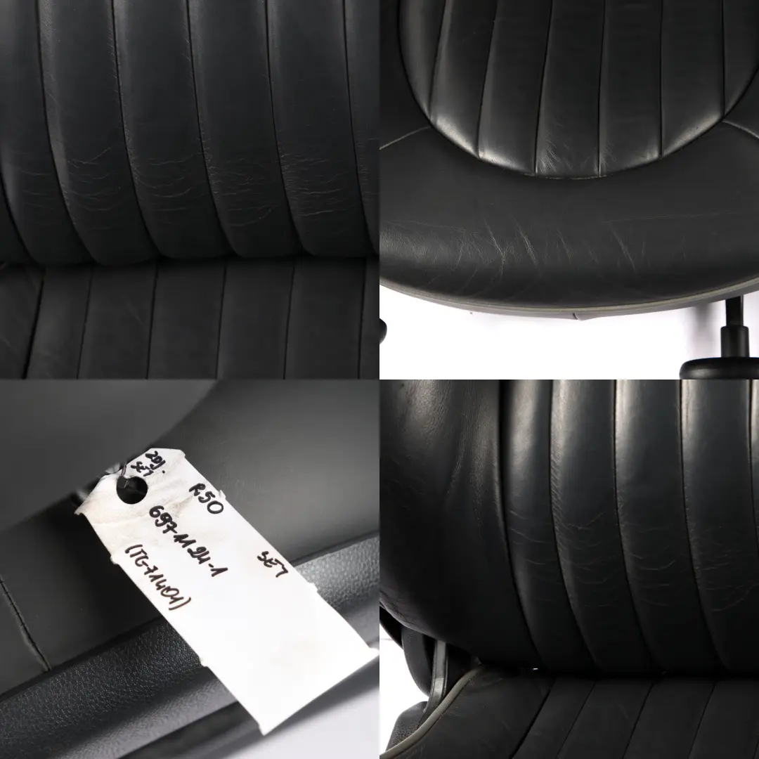  Seats Mini Cooper R50 Leather English Panther Black Front Rear Seat Park Lane - SKU 6971124-1 - Part number 6971124