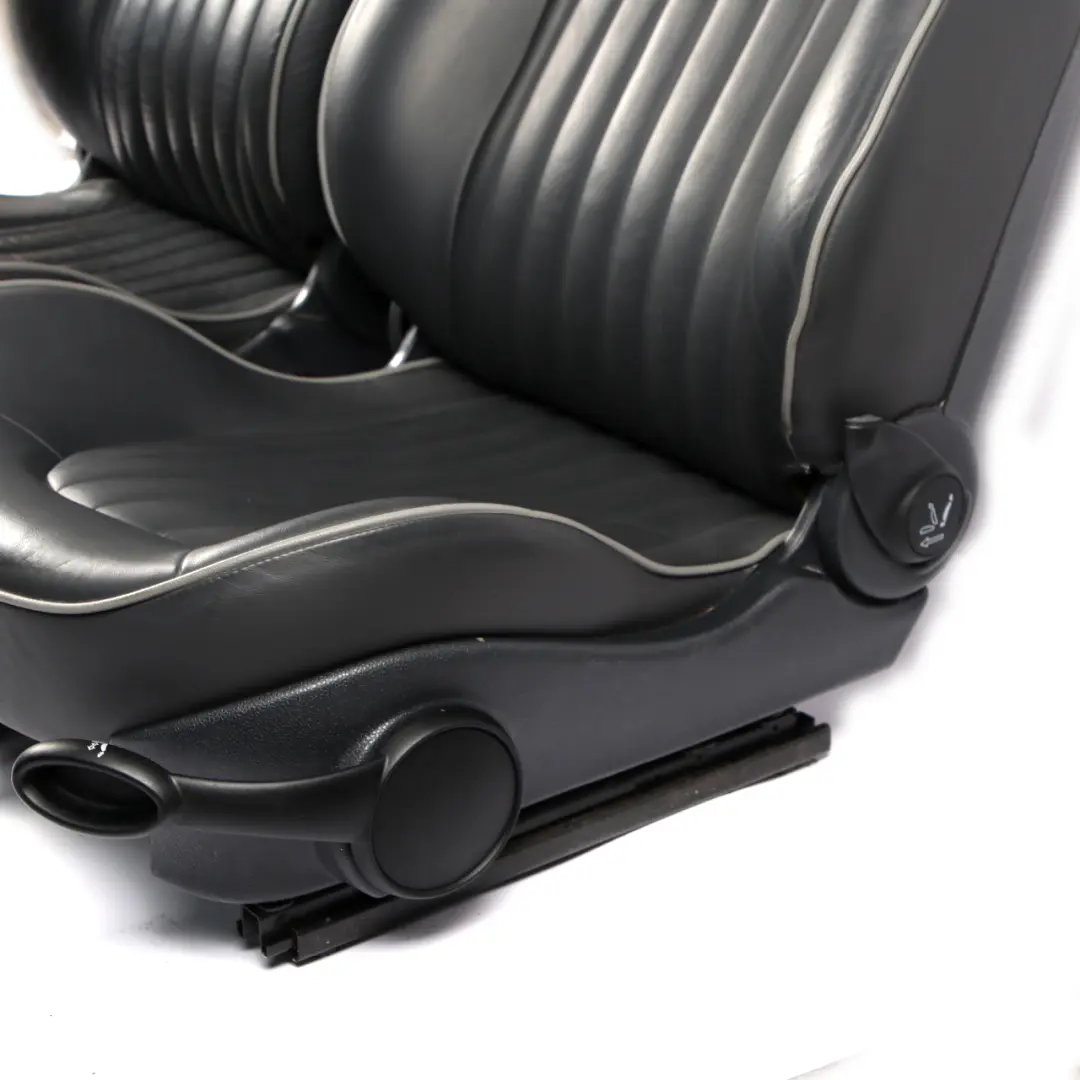 Seats Mini Cooper R50 Leather English Panther Black Front Rear Seat Park Lane to with Part number 6971124 Seats Mini Cooper R50 Leather English Panther Black Front Rear Seat Park Lane - SKU 6971124-1 - Part number 6971124