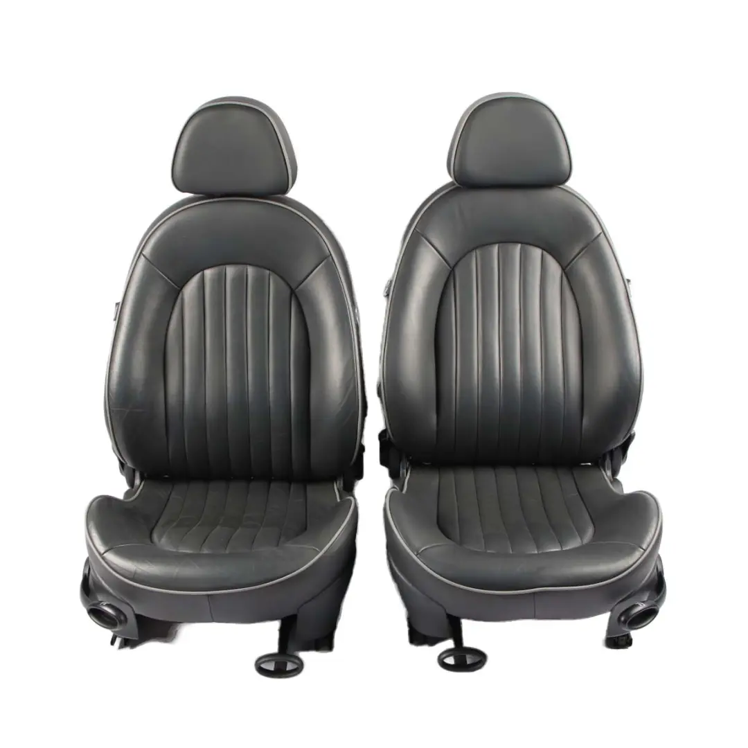  Seats Mini Cooper R50 Leather English Park Lane Panther Black Front Rear Seat - SKU 6971124-2 - Part number 6971124