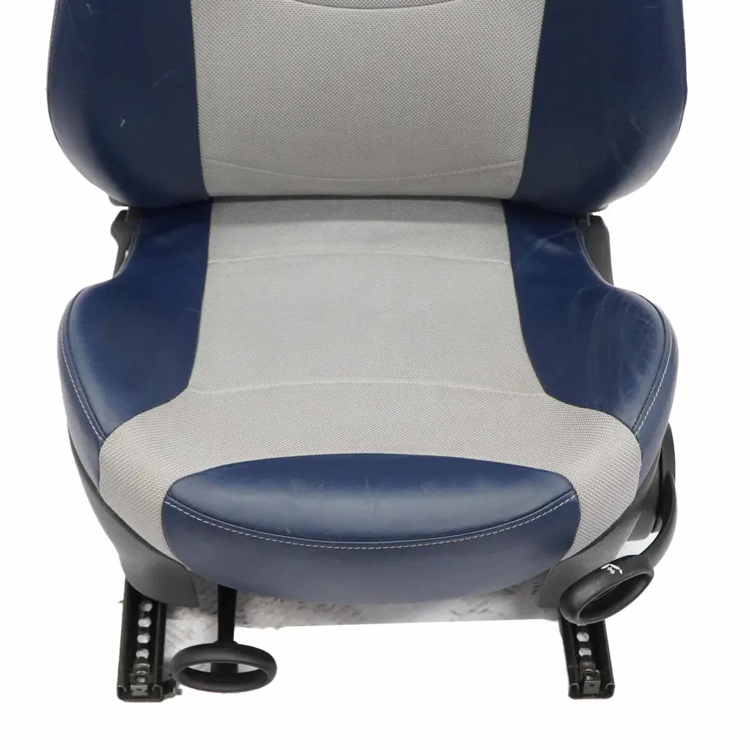 Siège Avant Mini R50 R53 Gauche Chauffé Sport Checkmate Bleu Tissu Cuir - SKU 6971127-1 - Numéro de pièce 6971127