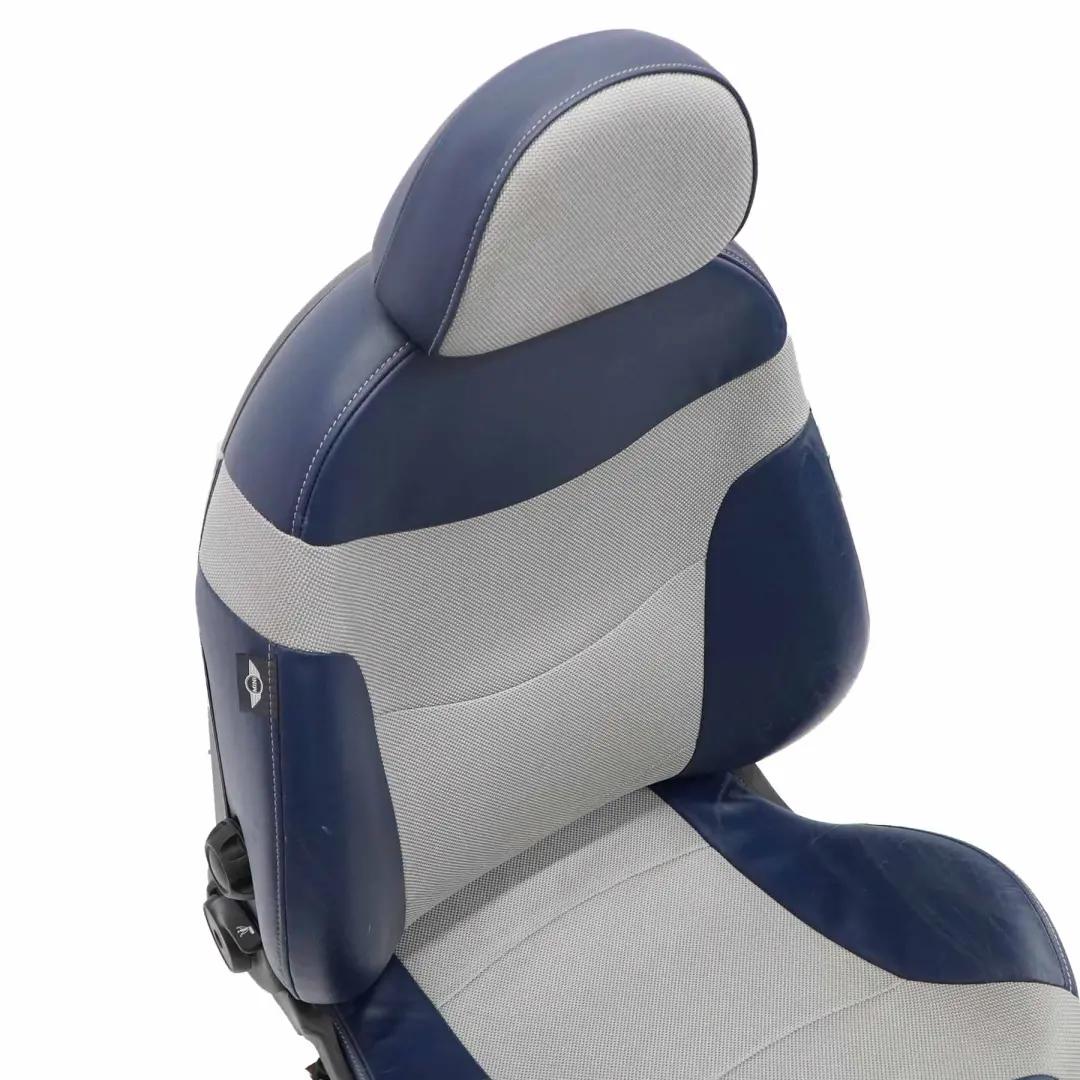  Siège Avant Mini R50 R53 Gauche Chauffé Sport Checkmate Bleu Tissu Cuir - SKU 6971127-1 - Numéro de pièce 6971127