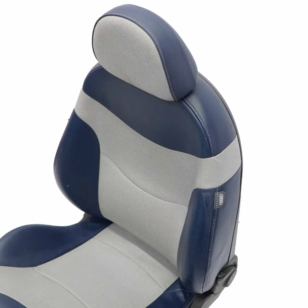  Siège Avant Mini R50 R53 Gauche Chauffé Sport Checkmate Bleu Tissu Cuir - SKU 6971127-1 - Numéro de pièce 6971127