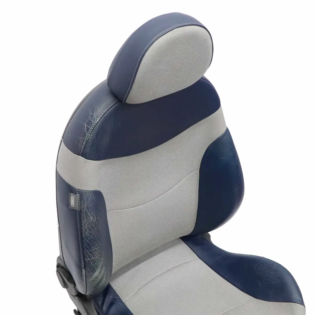  Front Seat Mini R50 R53 Right O/S Heated Sport Checkmate Blue Cloth Leather - SKU 6971128-1 - Part number 6971128