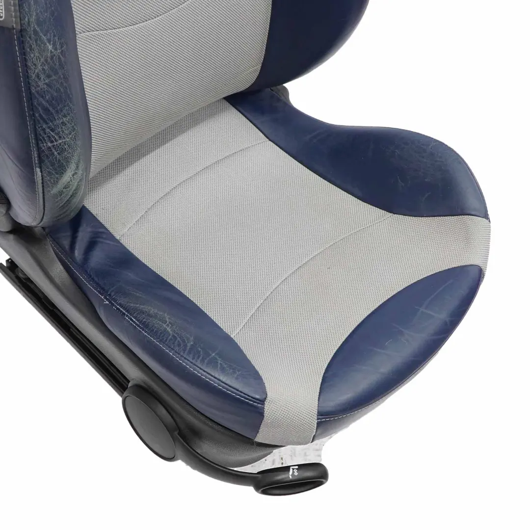  Siège Avant Mini R50 R53 Droit Chauffé Sport Checkmate Bleu Tissu Cuir - SKU 6971128-1 - Numéro de pièce 6971128