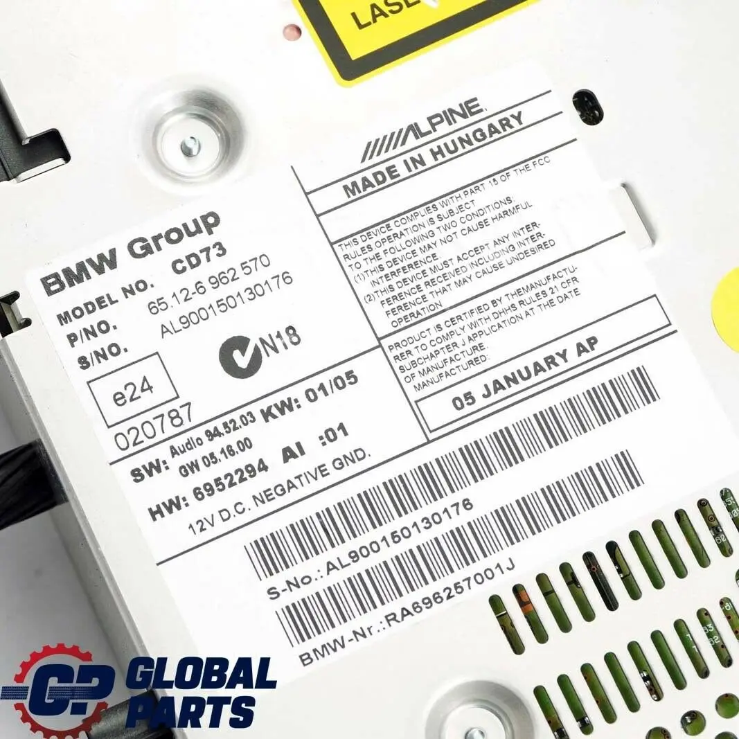BMW 3 Series 1 E90 Radio Professional CD Player 6512 - SKU 6971703-1 - Part number 6971703