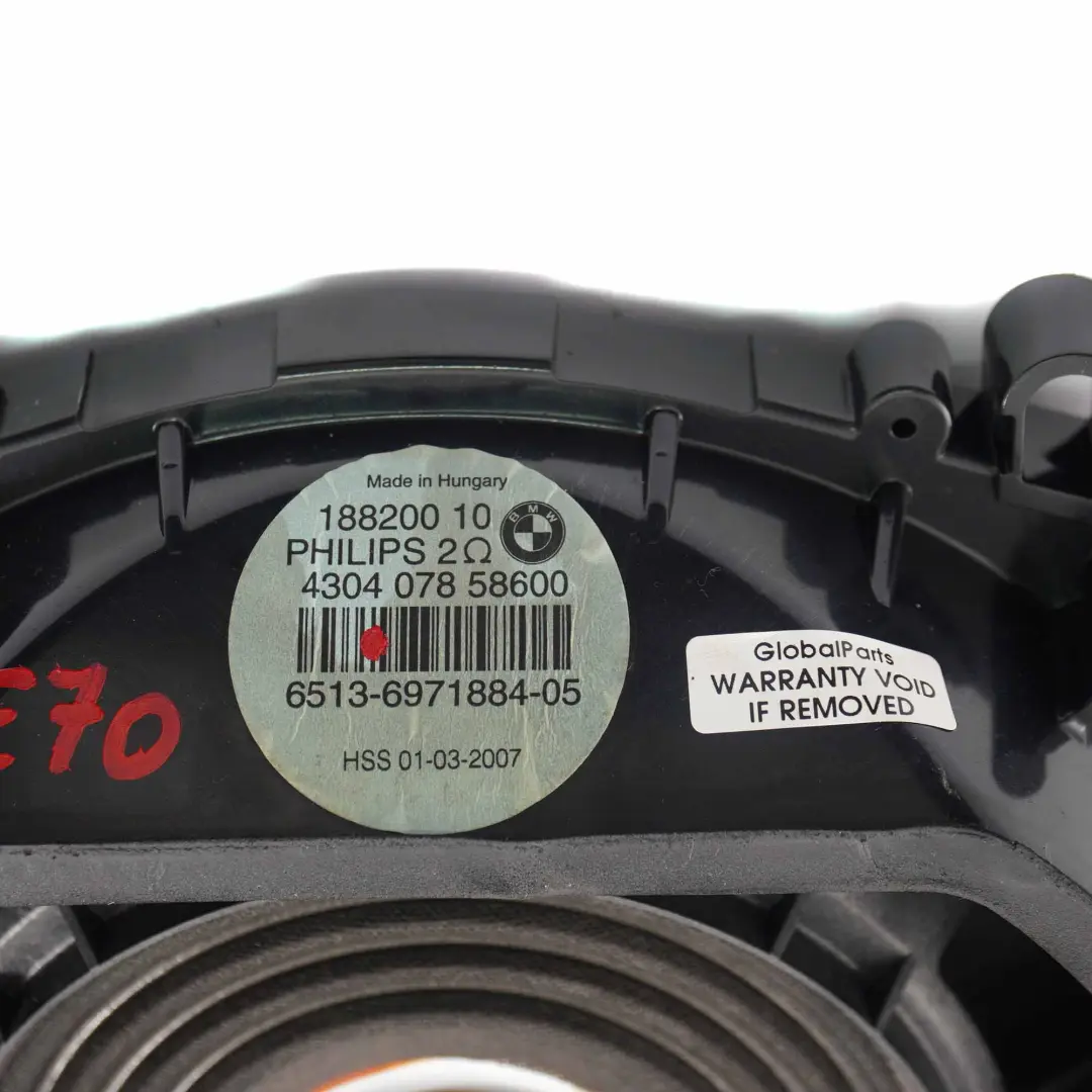 BMW X5 E70 Głośnik HiFi Subwoofer Przedni - SKU 6971884 - Numer Części 6971884