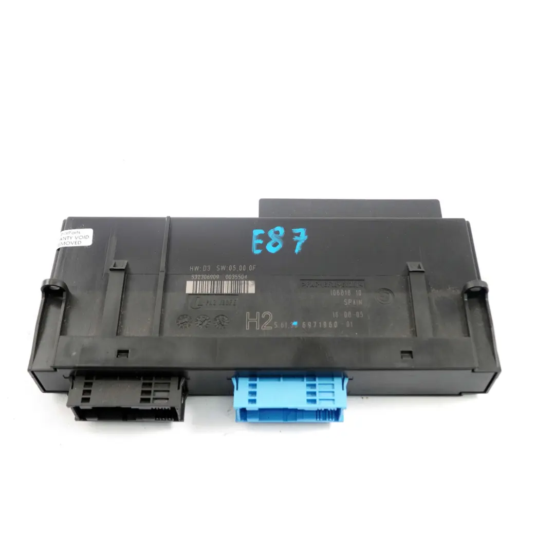 ECU Junction Box Body Control Module Unit H2 PL2 JBBFE to BMW E87 with Part number 6971960 BMW E87 ECU Junction Box Body Control Module Unit H2 PL2 JBBFE - SKU 6971960 - Part number 6971960