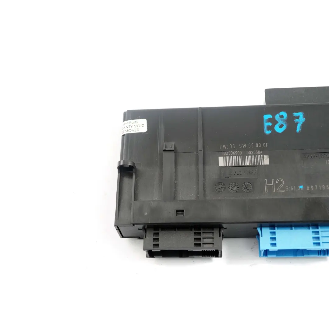 BMW E87 ECU Caja Conexiones Módulo Control Cuerpo Unidad H2 PL2 JBBFE - SKU 6971960 - Número de pieza 6971960