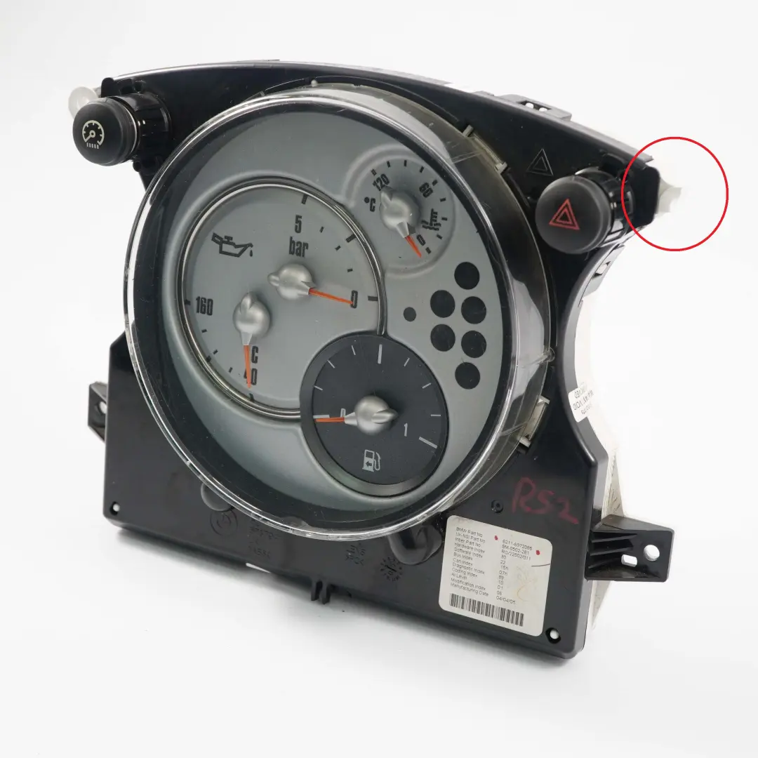 Zestaw Wskaźników Chrono do Mini R50 R52 R53 o numerze 6972085 Mini R50 R52 R53 Zestaw Wskaźników Chrono - SKU 6972085-1 - Numer Części 6972085