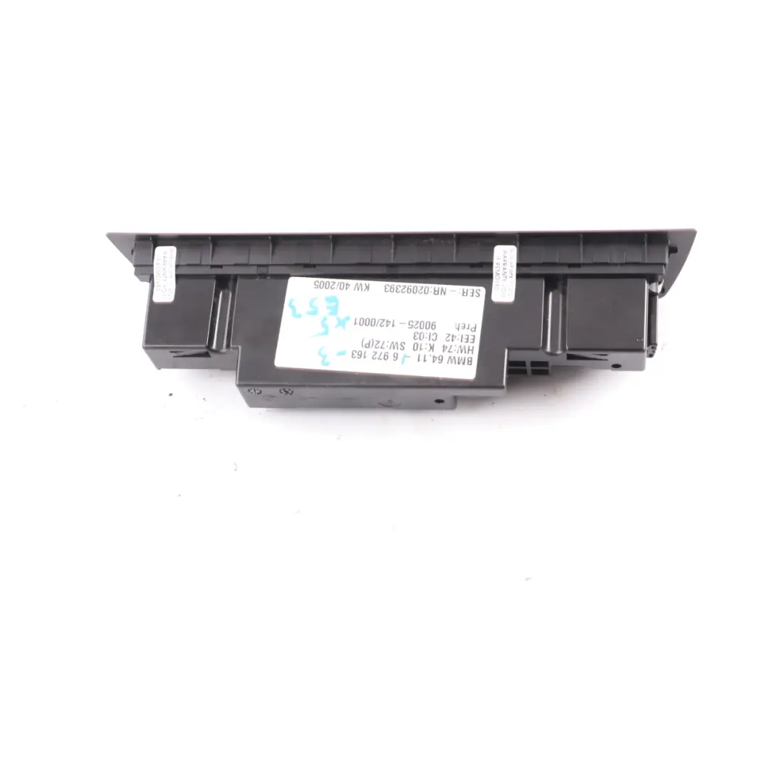 A/C Air Conditioning Climate Control Heater Panel to BMW X5 E53 Automatic with Part number 6972163 BMW X5 E53 Automatic A/C Air Conditioning Climate Control Heater Panel - SKU 6972163-3 - Part number 6972163