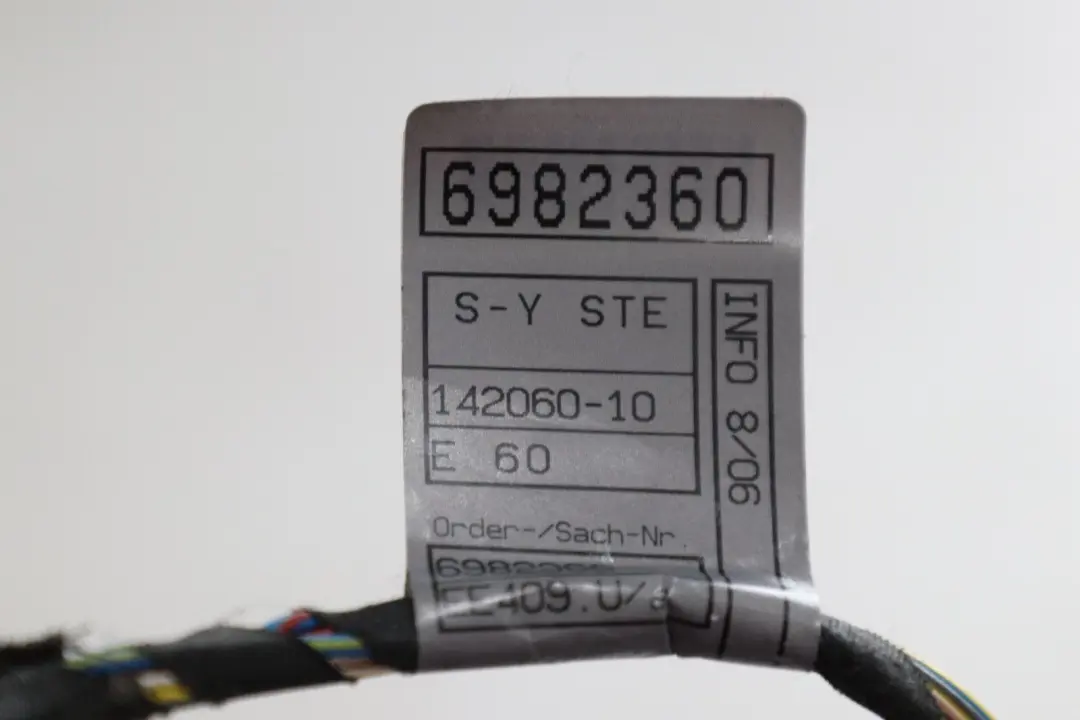 BMW 5 E60 E61 Wiring Loom Harness Co-Drivers Passengers Side 6982360 - SKU 6972577 - Part number 6972577