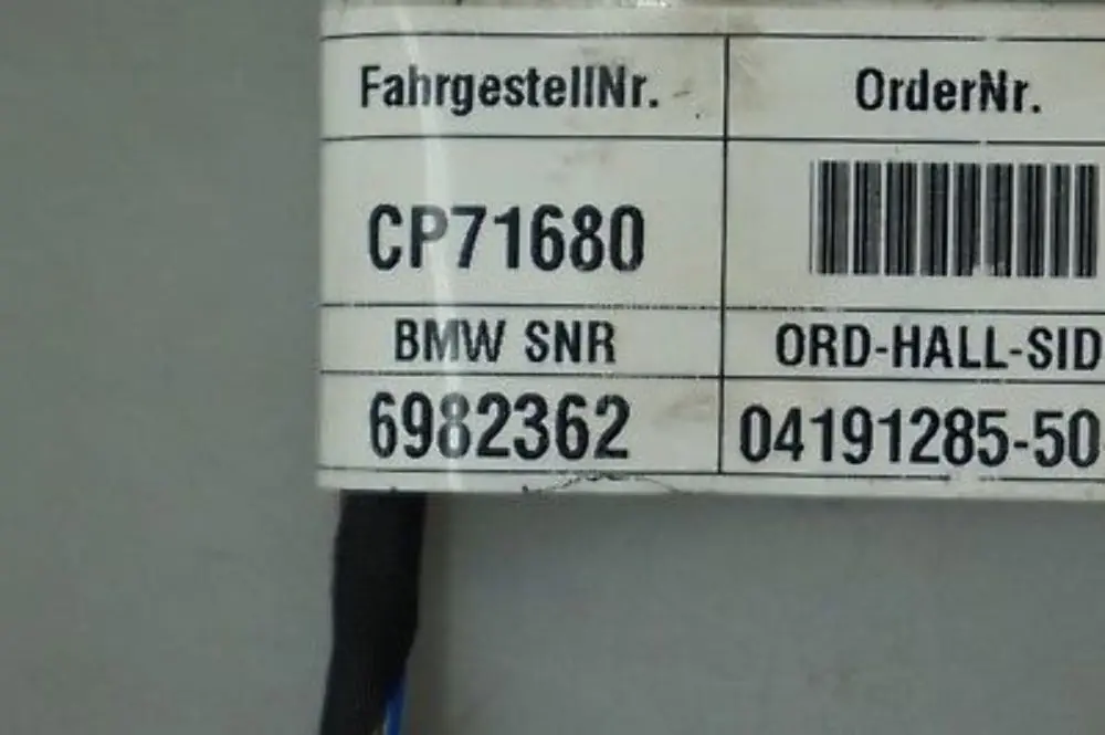 BMW 5 er E60 E61 Kabelsatz Tür hinten links rechts 982362 - SKU 6972611 - Teilenummer 6972611