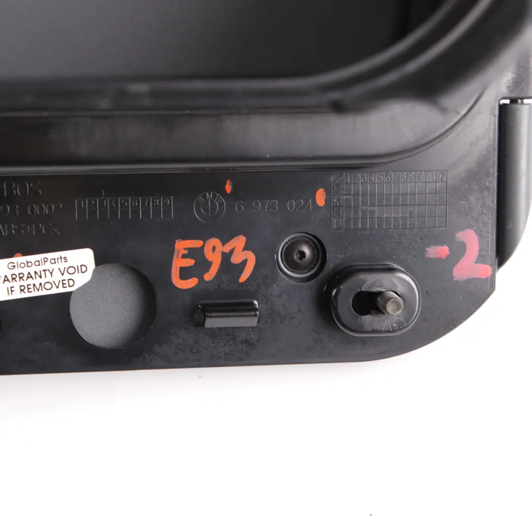  Ski Bag Cover BMW E93 Rear Seat Insert Storage Cassette Tray Lid Grey - SKU 6973024-2 - Part number 6973024