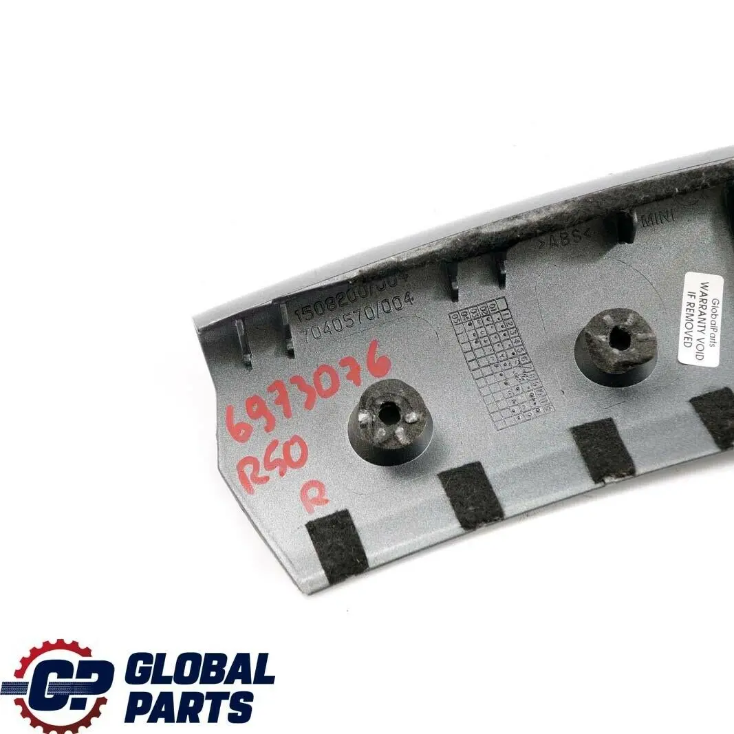 Mini Cooper One R50 R52 R53 Rechts Abdeckung Rohr Dekor Anthrazit 7040570 - SKU 6973076 - Teilenummer 6973076