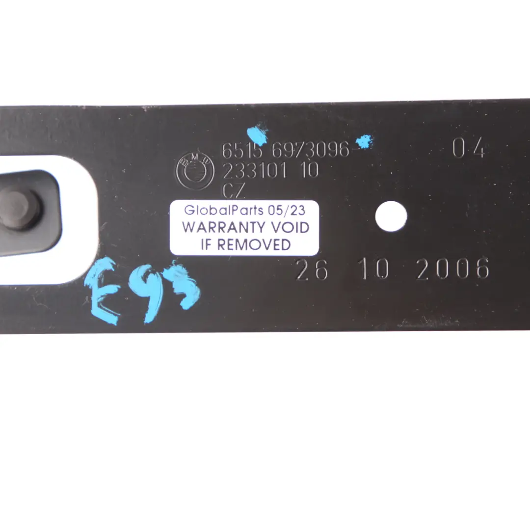 Changer Bracket Holder Mounting Carrier to BMW E93 Convertible CD with Part number 6973096 BMW E93 Convertible CD Changer Bracket Holder Mounting Carrier - SKU 6973096 - Part number 6973096