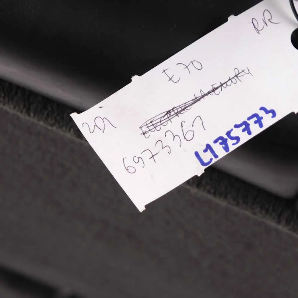 BMW E70 Asiento Trasero Derecho Respaldo Banqueta Cuero Negro Nappa 7 Asientos - SKU 6973361 - Número de pieza 6973361