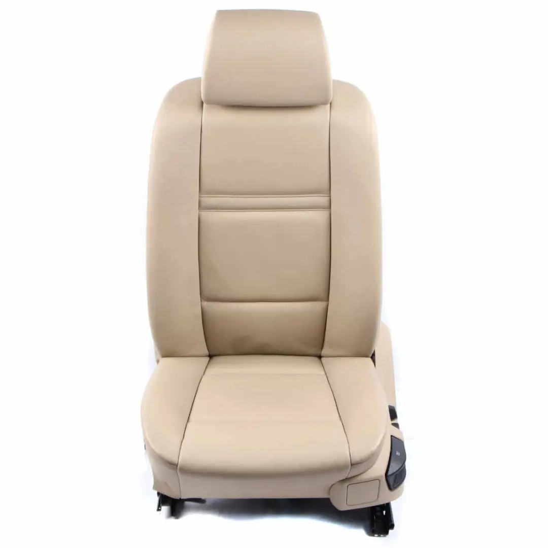 Front Left N/S Heated Leather Nevada Beige Seat Passenger Side to BMW X5 E70 with Part number 6973399 BMW X5 E70 Front Left N/S Heated Leather Nevada Beige Seat Passenger Side - SKU 6973399-1 - Part number 6973399