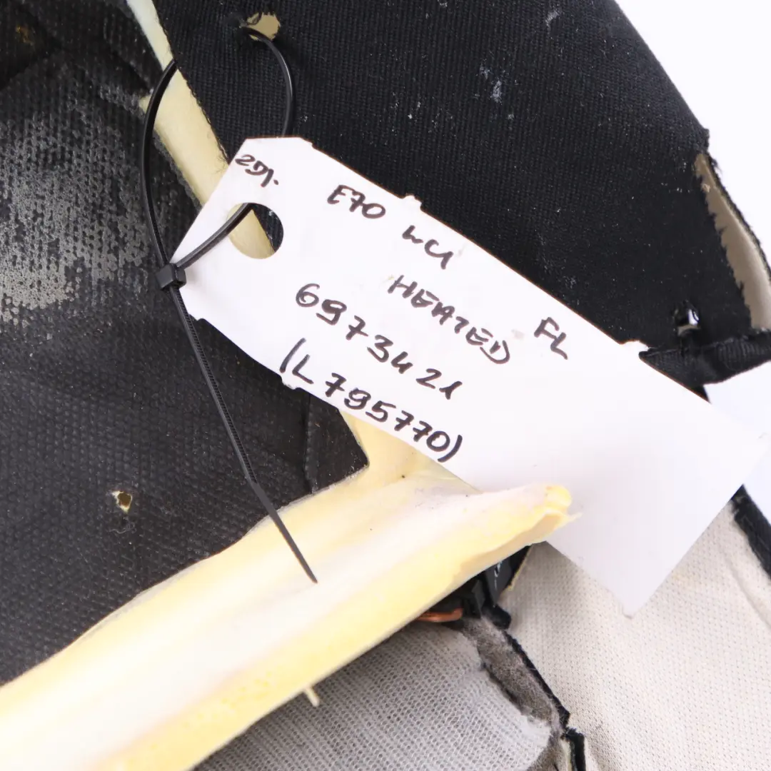 BMW X5 E70 Calefactable Sport Delantero Izquierdo respaldo asiento Cuero Negro - SKU 6973421 - Número de pieza 6973421