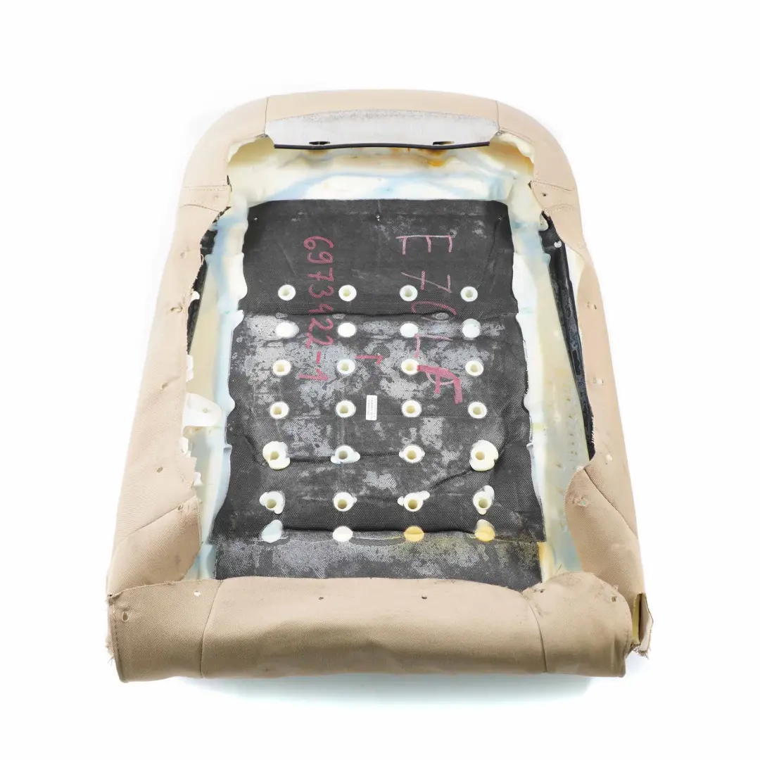  Sitzlehne BMW X5 E70 X6 E71 Sport vorne links Bezug Leder Beige - SKU 6973422-1 - Teilenummer 6973422
