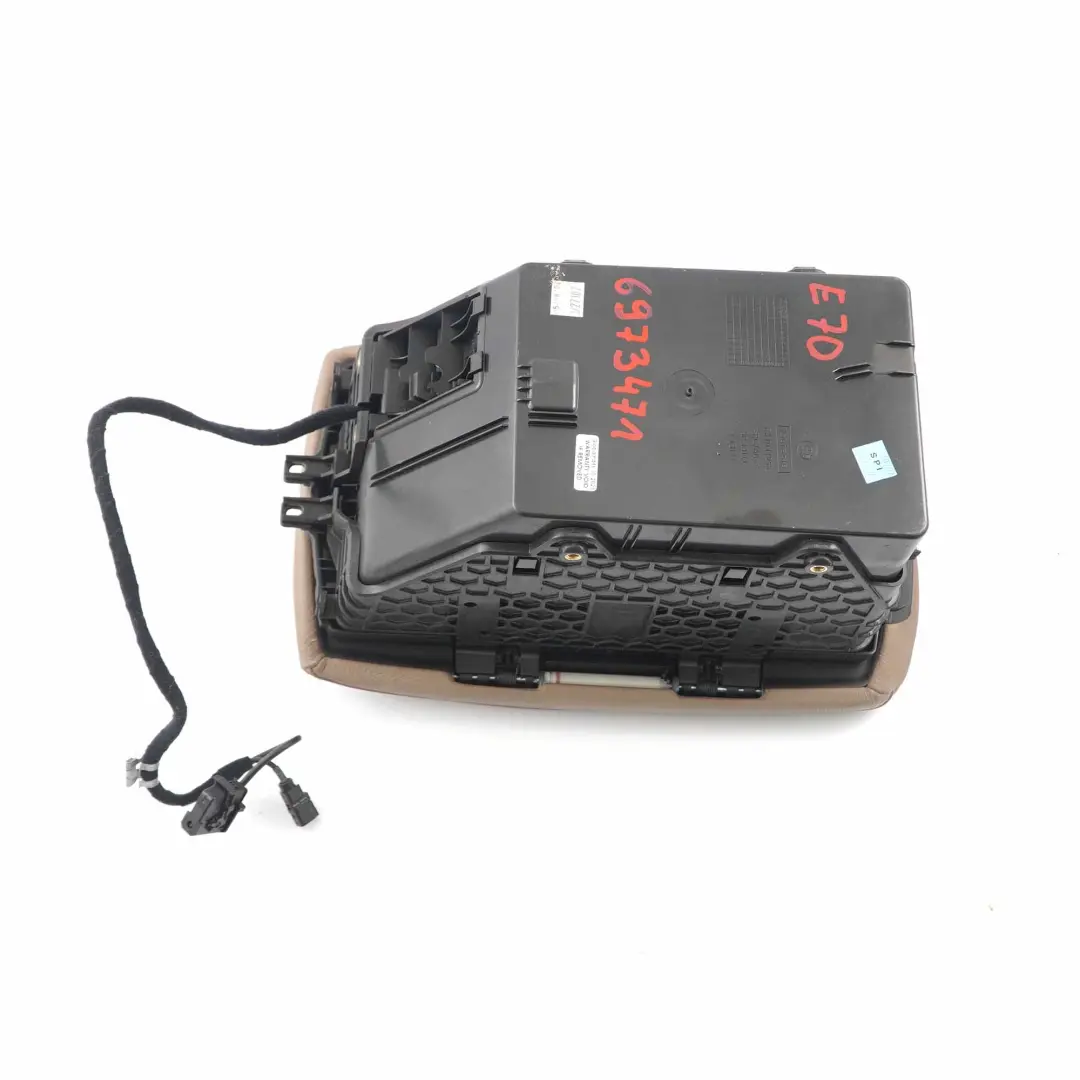 BMW X5 E70 Front Middle Armrest Centre Console Telephone Storage Leather Camel - SKU 6973471 - Part number 6973471