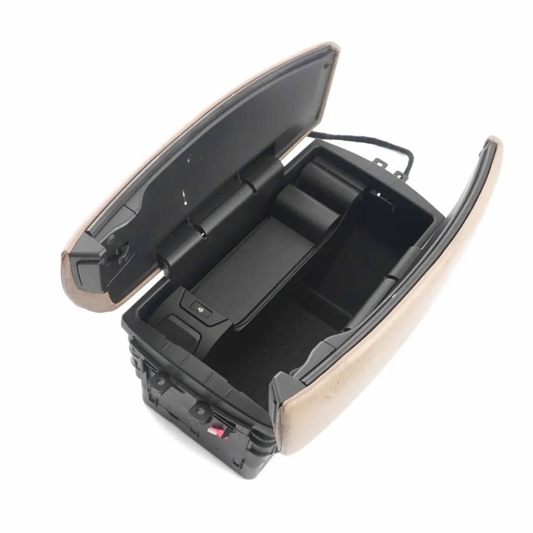 BMW X5 E70 Bracciolo centrale anteriore Consolle telefono in pelle Camel - SKU 6973471 - Numero di parte 6973471