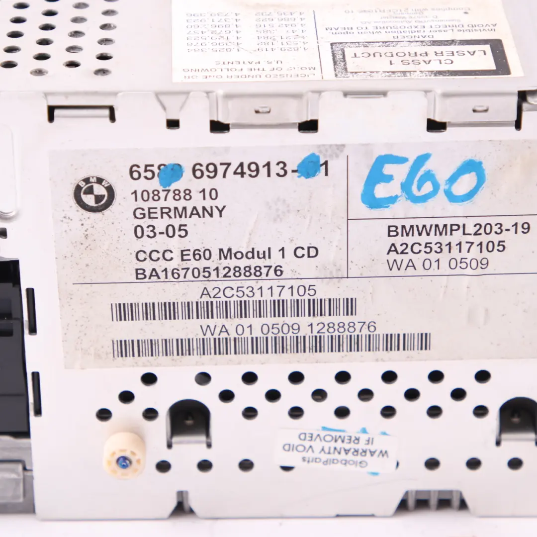 CCC CD Professional Navigation System Controller Control Unit to BMW E60 E61 with Part number 6974913 BMW E60 E61 CCC CD Professional Navigation System Controller Control Unit - SKU 6974913 - Part number 6974913