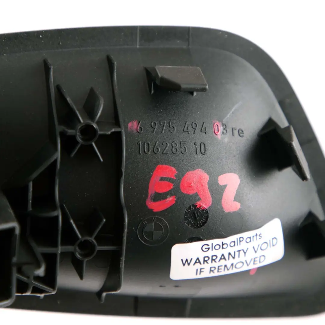  Interior Door Handle BMW E92 E93 Inner Right O/S Cover Black 6975494 - SKU 6975496 - Part number 6975496