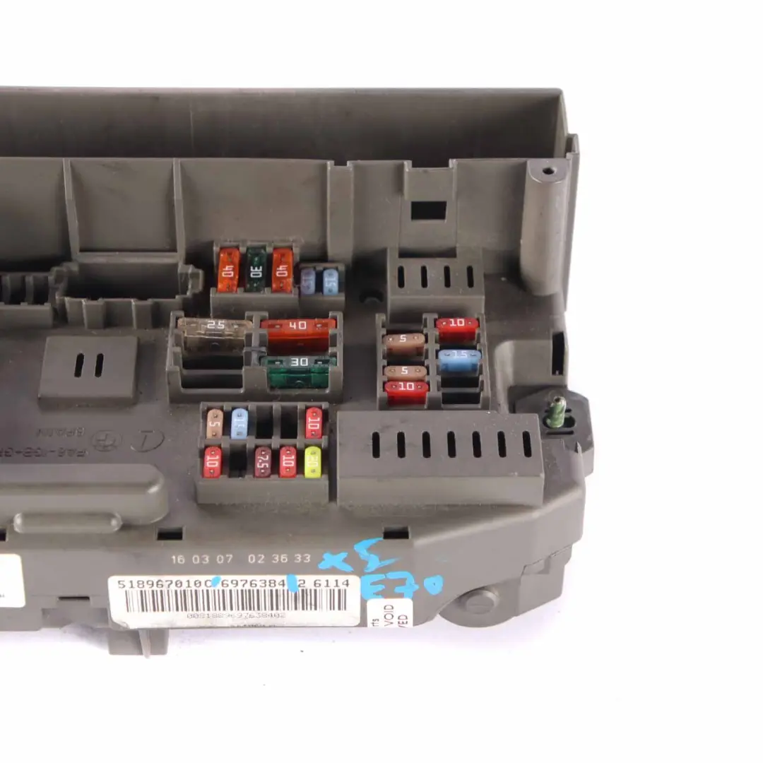 BMW E70 Scatola dei fusibili distribuzione dell'alimentazione Modulo anteriore - SKU 6976384 - Numero di parte 6976384