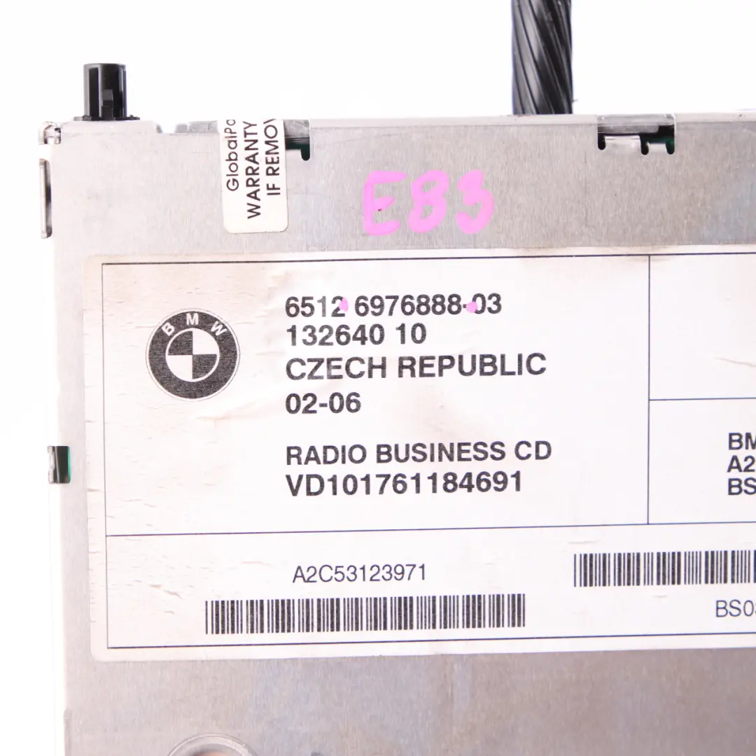 Radio Business CD Player 6512 BMW X3 Z4 Series E83 E85 E86 - SKU 6976888 - Part number 6976888