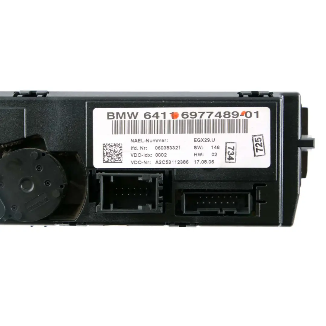 BMW E92 E93 Automatic Heater Air Conditioning A/C Control Panel - SKU 6977489 - Part number 6977489