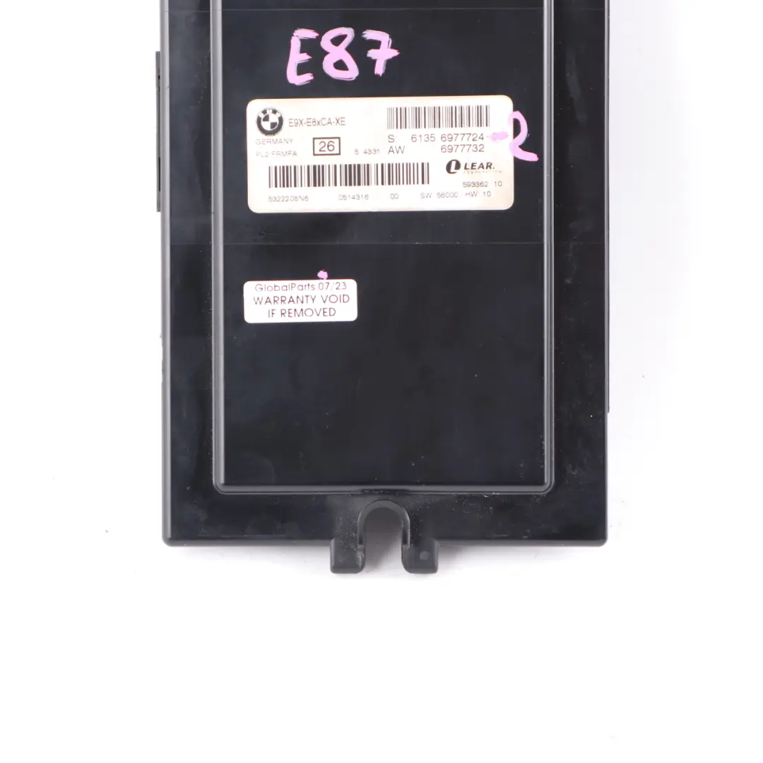 Unidad control del módulo de luz xenón para pies ECU PL2 FRMFA para BMW E87 con número de pieza 6977724 BMW E87 Unidad control del módulo de luz xenón para pies ECU PL2 FRMFA - SKU 6977724-2 - Número de pieza 6977724