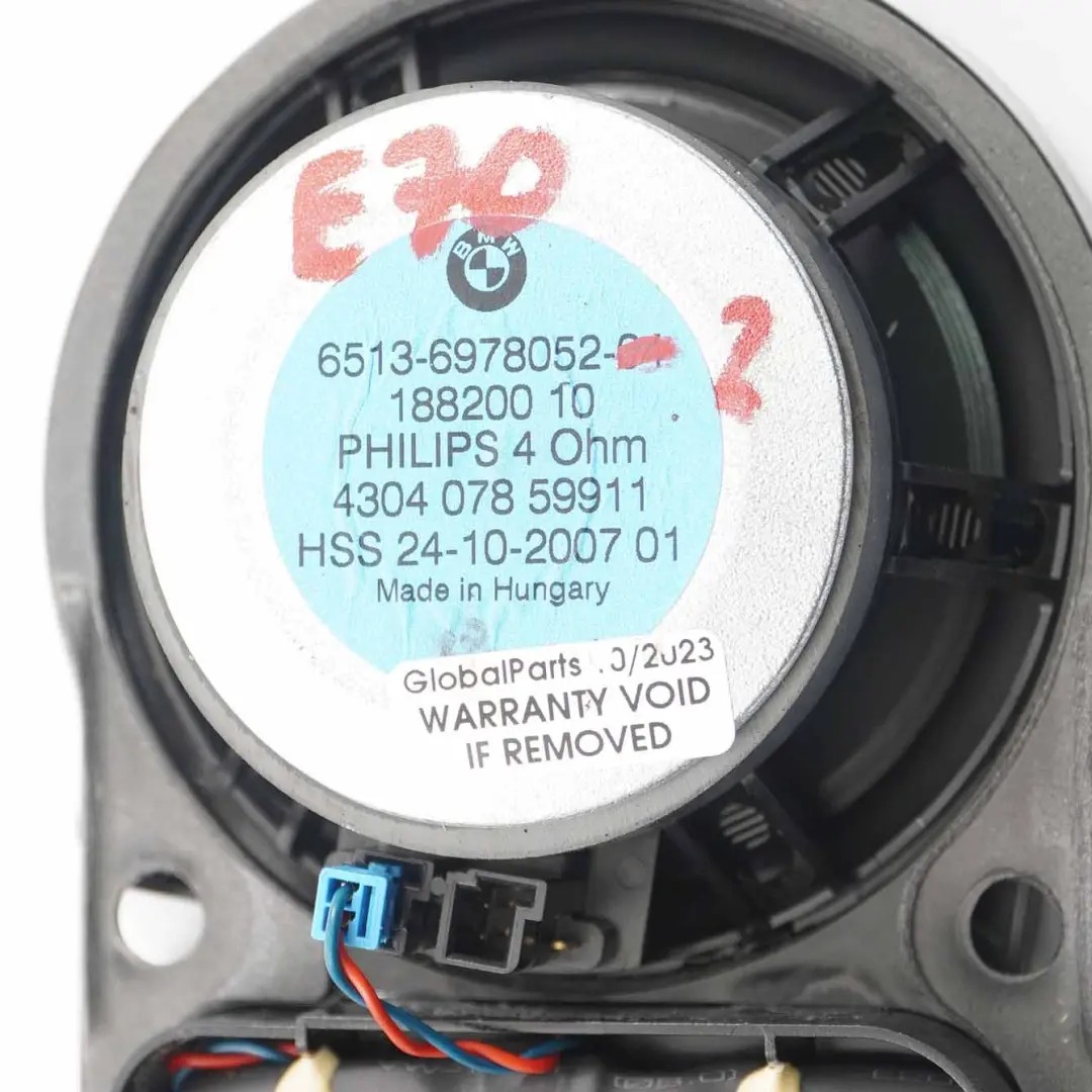 BMW X5 E70 Głośnik HiFi Deski Przód - SKU 6978052-2 - Numer Części 6978052