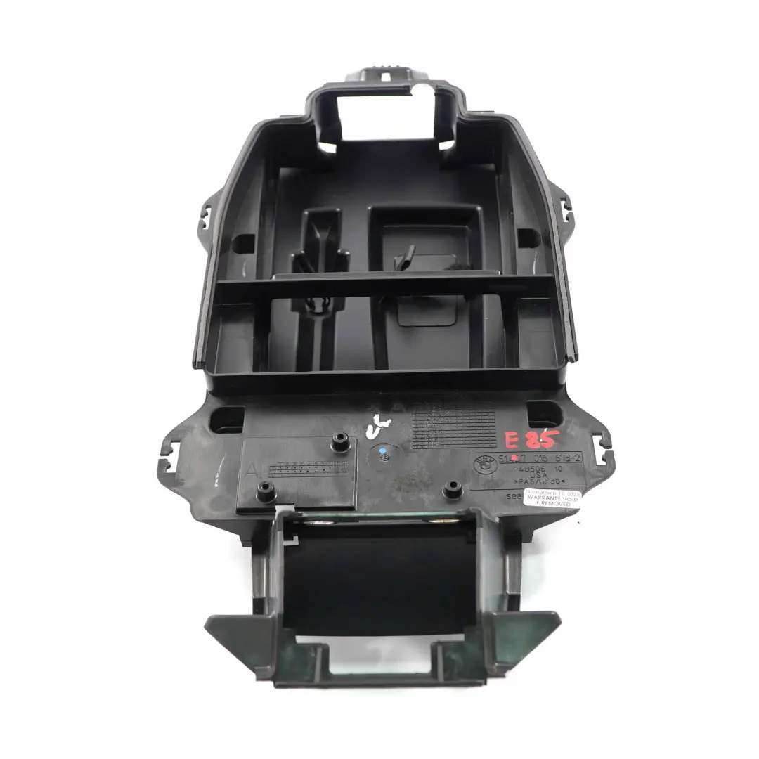 BMW Z4 E85 Console centrale cabina posteriore Vassoio portaoggetti Nero 7016673 - SKU 6978107-1 - Numero di parte 6978107