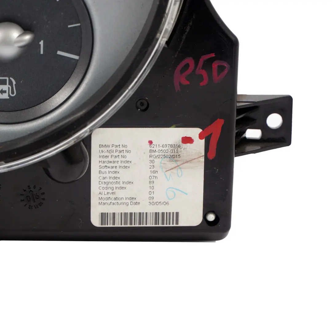 MINI Cooper One R50 R52 R53 Cronometro Strumento Pacchetto - SKU 6978316-1 - Numero di parte 6978316