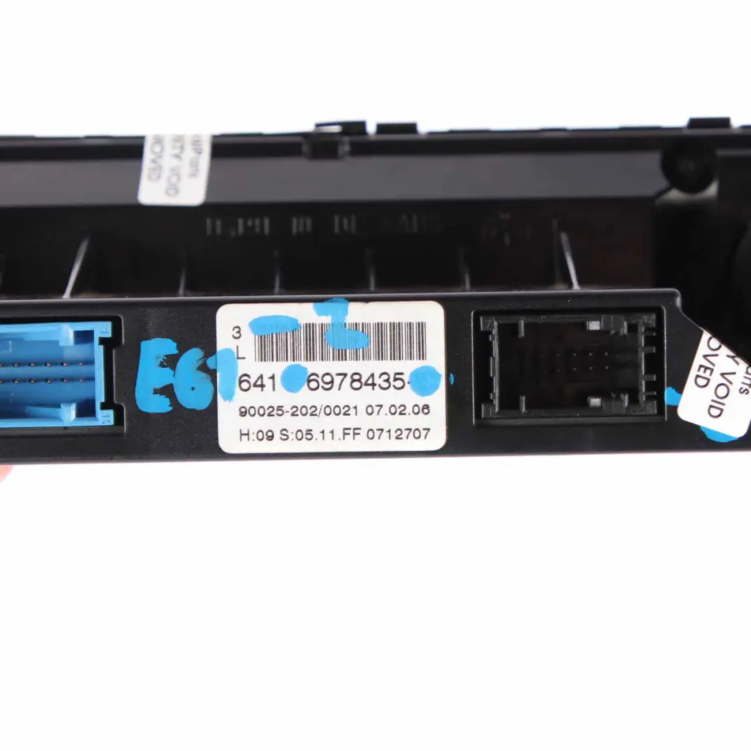 Conditioning Unit BMW E60 E63 E64 Control Panel Automatic A/C High to Air with Part number 6978435 Air Conditioning Unit BMW E60 E63 E64 Control Panel Automatic A/C High - SKU 6978435-2 - Part number 6978435