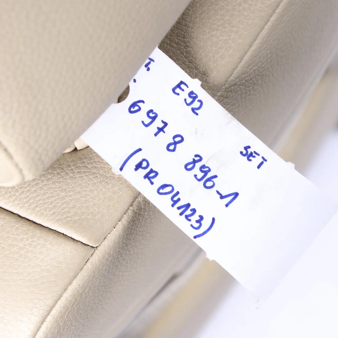 Memory Creambeige Beige Leather Interior Seats Seat Door Cards to BMW E92 Coupe with Part number 6978896 BMW E92 Coupe Memory Creambeige Beige Leather Interior Seats Seat Door Cards - SKU 6978896-1 - Part number 6978896