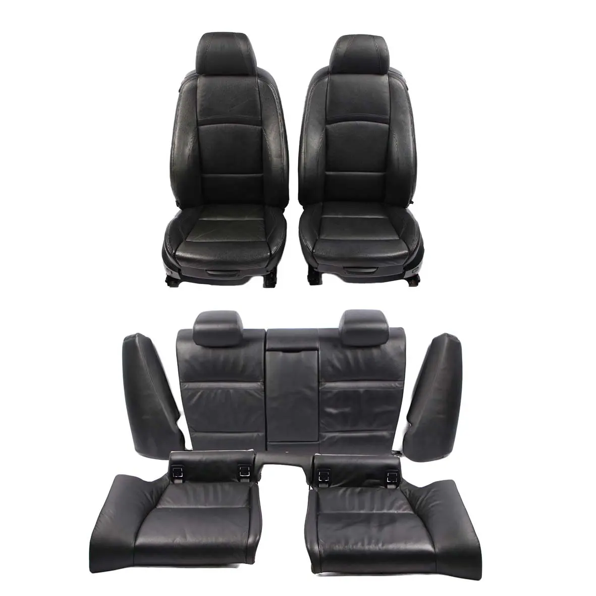 BMW E92 Heated M Sport Black Leather Interior Seats Front Rear Seat Memory