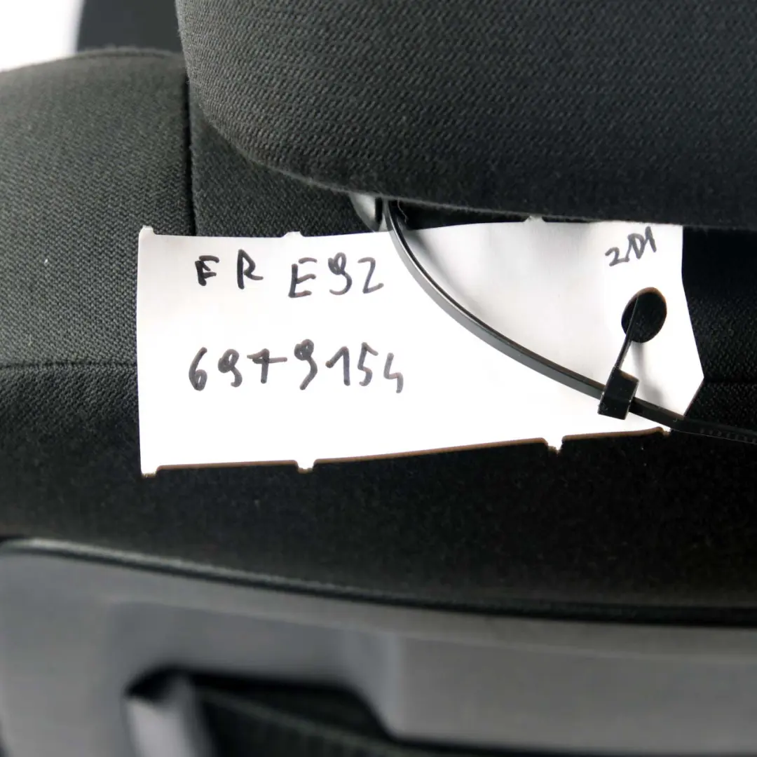 Front Right O/S Interior Seat Cloth Fabric Fluid Anthrazit to BMW E92 Coupe M Sport with Part number 6979154 BMW E92 Coupe M Sport Front Right O/S Interior Seat Cloth Fabric Fluid Anthrazit - SKU 6979154 - Part number 6979154
