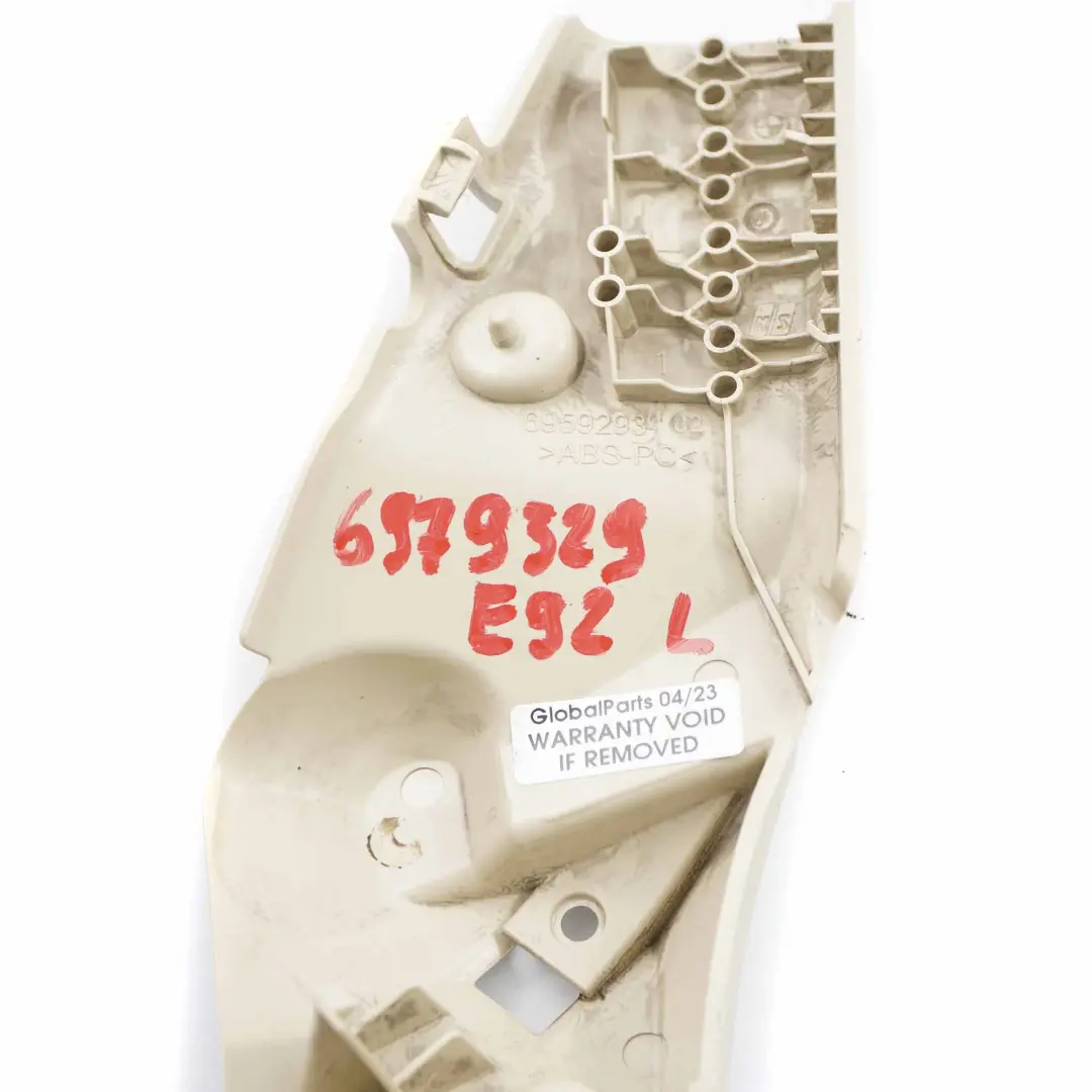 Couvercle Avant Gauche Intérieur Beige Crème 6959293 pour BMW E92 à propos du numéro de pièce 6979329 BMW E92 Couvercle Avant Gauche Intérieur Beige Crème 6959293 - SKU 6979329 - Numéro de pièce 6979329