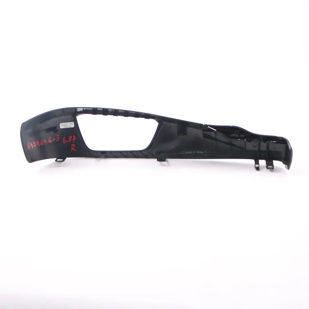  Housse siège BMW E81 E87 E90 E92 Garniture extérieure droite Panel Noir 7385850 - SKU 6979646-3 - Numéro de pièce 6979646