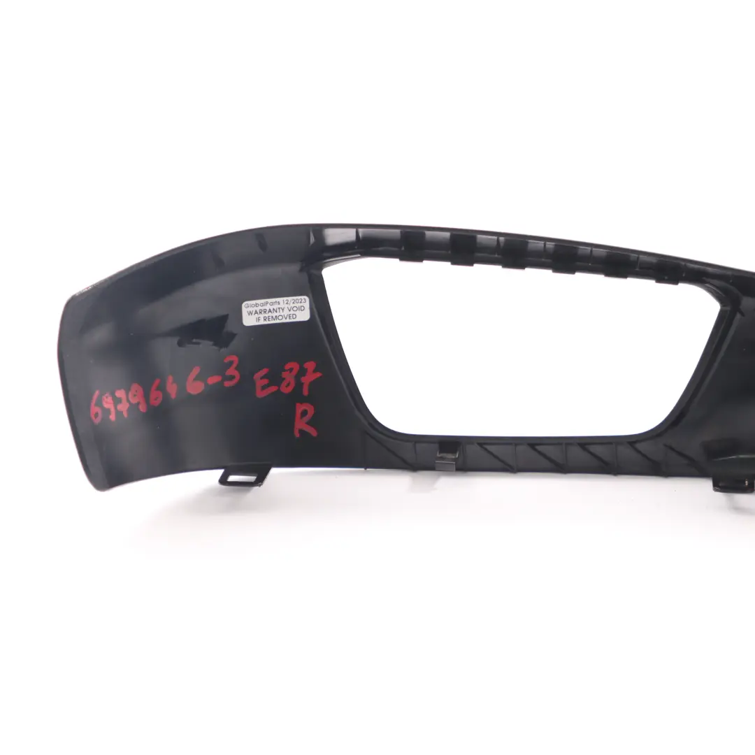  Housse siège BMW E81 E87 E90 E92 Garniture extérieure droite Panel Noir 7385850 - SKU 6979646-3 - Numéro de pièce 6979646