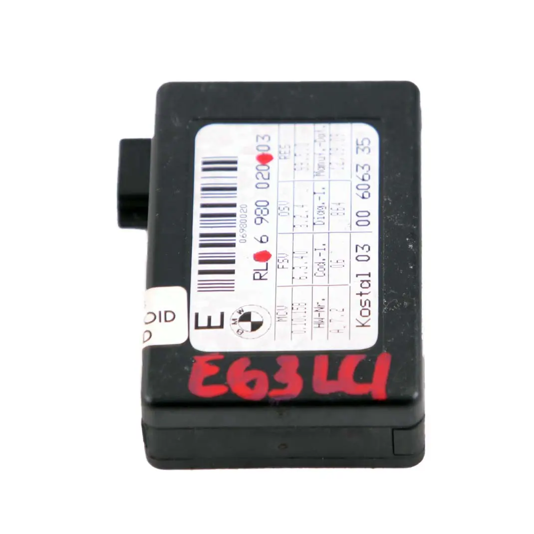 Sensore Luce Pioggia Unità di Controllo Modulo HUD per BMW E63 E64 con numero di parte 6980020 BMW E63 E64 Sensore Luce Pioggia Unità di Controllo Modulo HUD - SKU 6980020 - Numero di parte 6980020