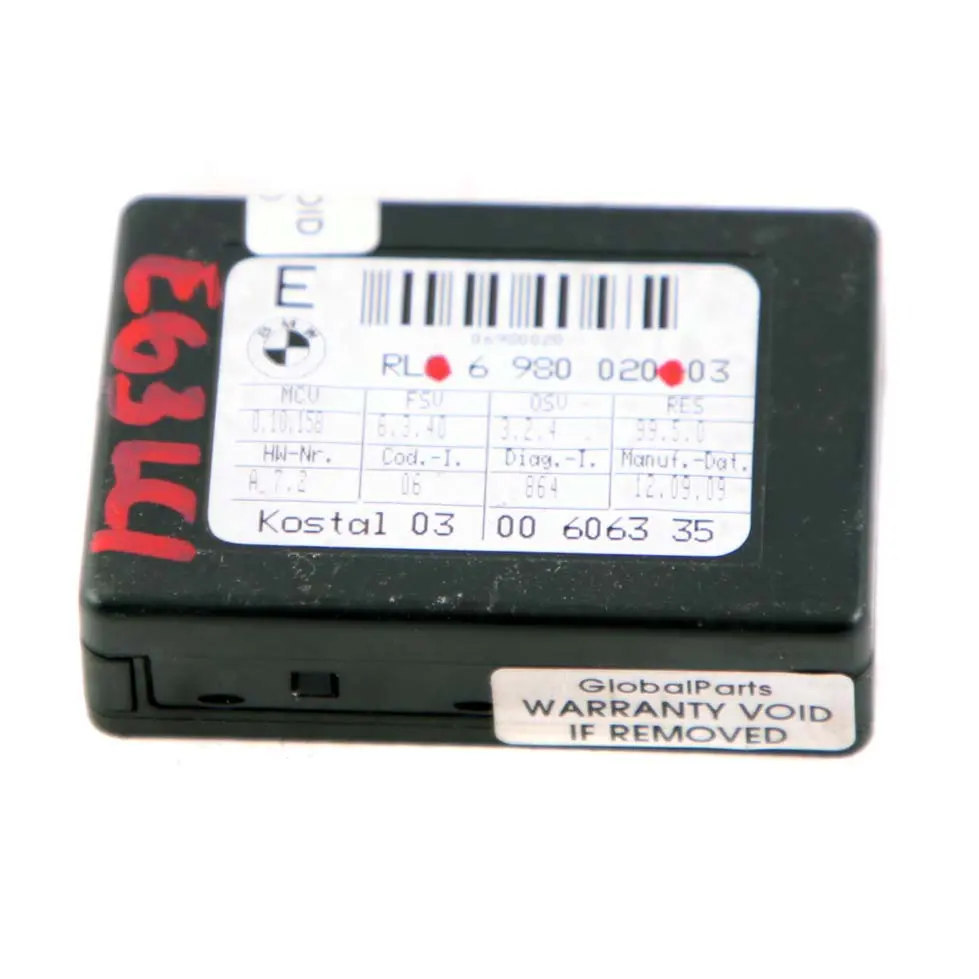 BMW E63 E64 Sensor de Luz de Lluvia Módulo de Control HUD 6980020