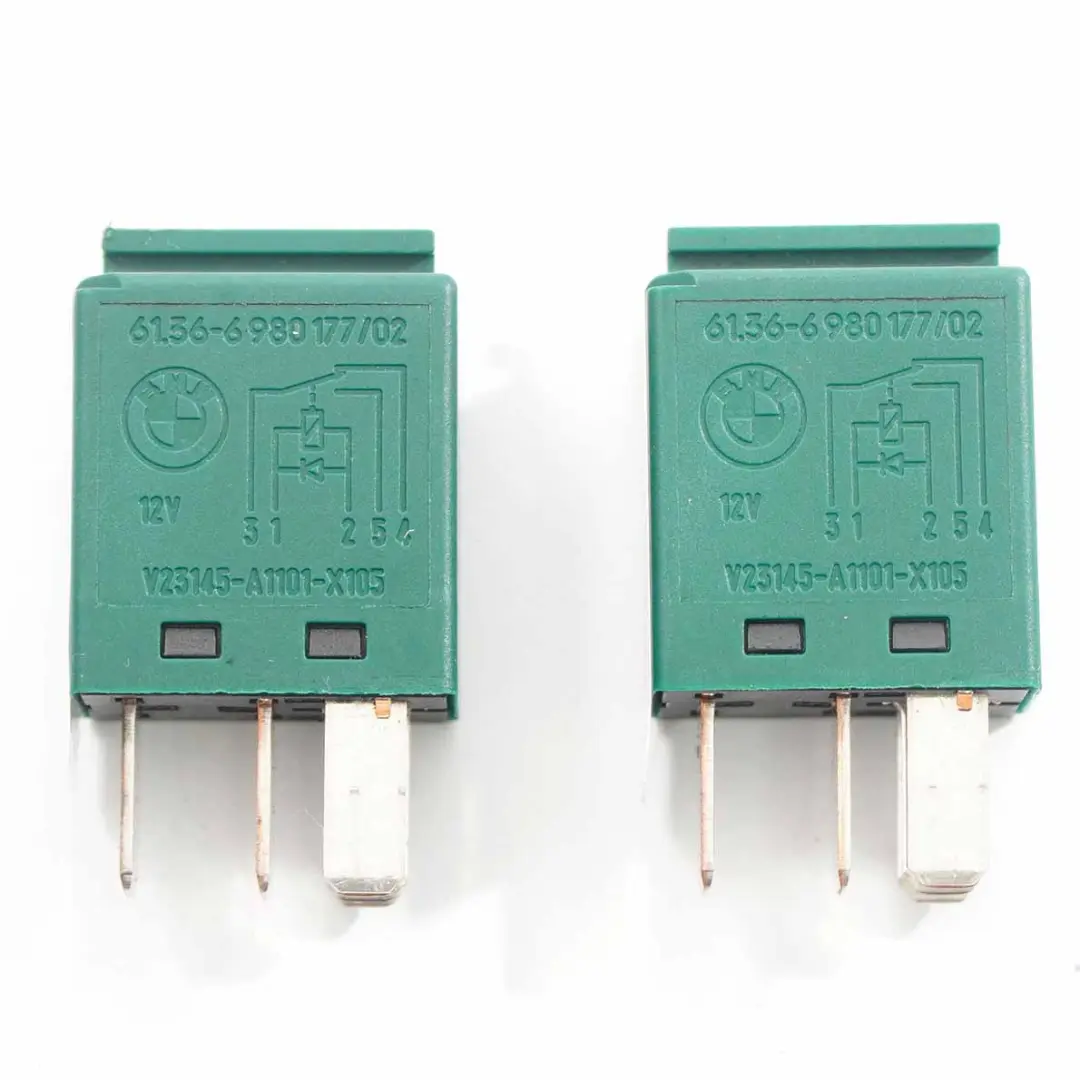 BMW 1 3 5 6 7 X1 X3 X5 X6 Z4 Z8 2x Relay Changeover Function Green Set - SKU 6980177-1 - Part number 6980177