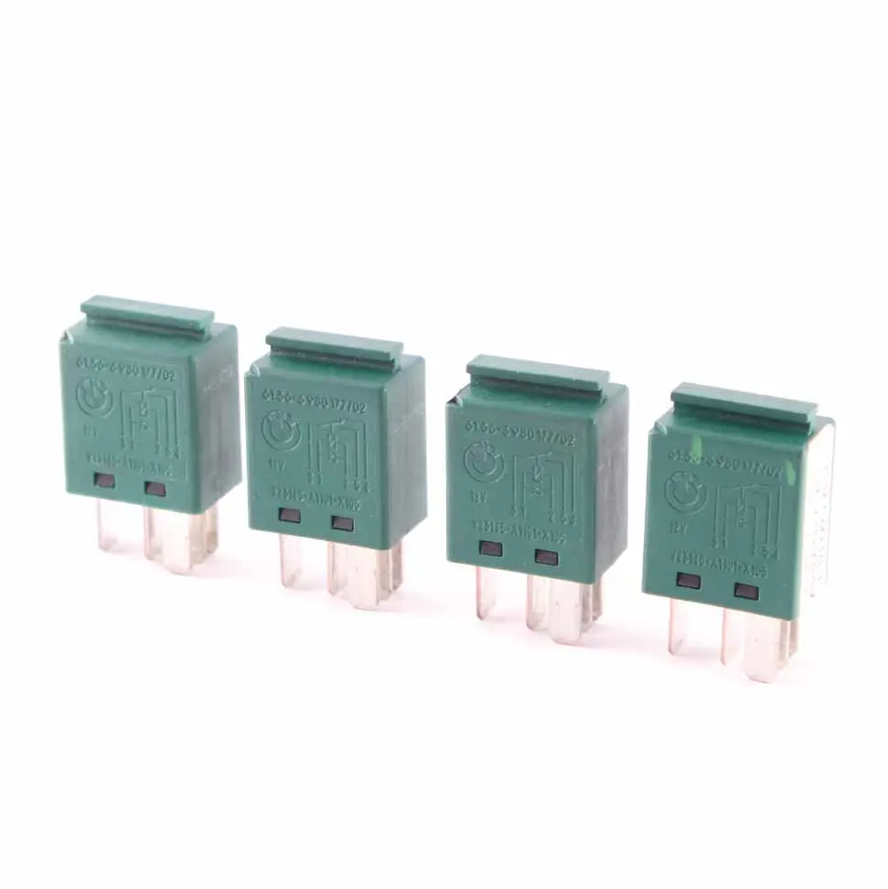 BMW E81 E87 E90 E91 F10 F11 X5 E70 Relay Unit Green Set TYCO 5 Pins - SKU 6980177-2 - Part number 6980177