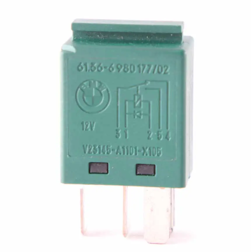 BMW E81 E87 E90 E91 F10 F11 X5 E70 Relay Unit Green Set TYCO 5 Pins - SKU 6980177-3 - Part number 6980177